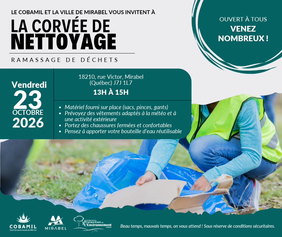 Corvee nettoyage Mirabel COBAMIL